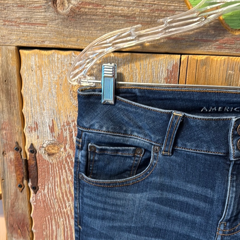 American Eagle Outfitters Artist’s Flare Women's Blue denim jean sz 10 XL - Picture 3 of 14